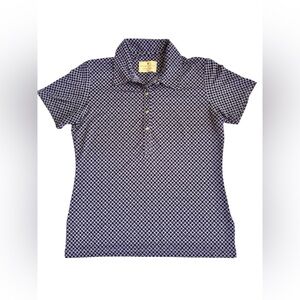 Sport Haley Women's Geometric Purple Tennis Golf Polo Shirt Size M